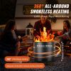 Smokeless Fire Pit Stove Bonfire, H: 15.4 in x Dia: 19.3 in ,Wood Burning Fireplaces with Removable Ash Pan