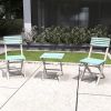 Direct Wicker 3-Piece Acacia Wood Patio Set – 2 Outdoor Dining  Folding Chairs and Square Coffee Table, Portable Garden Bistro Set