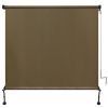 Outdoor cordless patio sunshade splice curtain rolled up porch pavilion Mocha