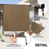 Outdoor cordless patio sunshade splice curtain rolled up porch pavilion Mocha