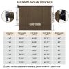 Outdoor cordless patio sunshade splice curtain rolled up porch pavilion Mocha